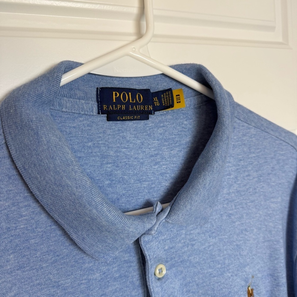 Ralph Lauren Blue Polo Shirt with Embroidered Logo - Picture 3 of 6